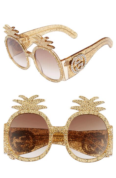 gucci pineapple glasses|Gucci sunglasses boots.